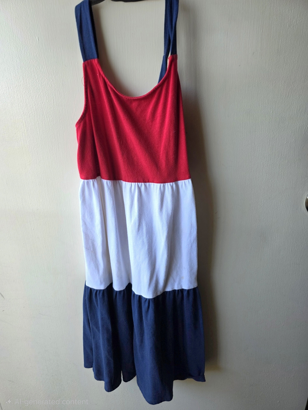 wonder nation Red & White  And Blue Colorblock Tank Top